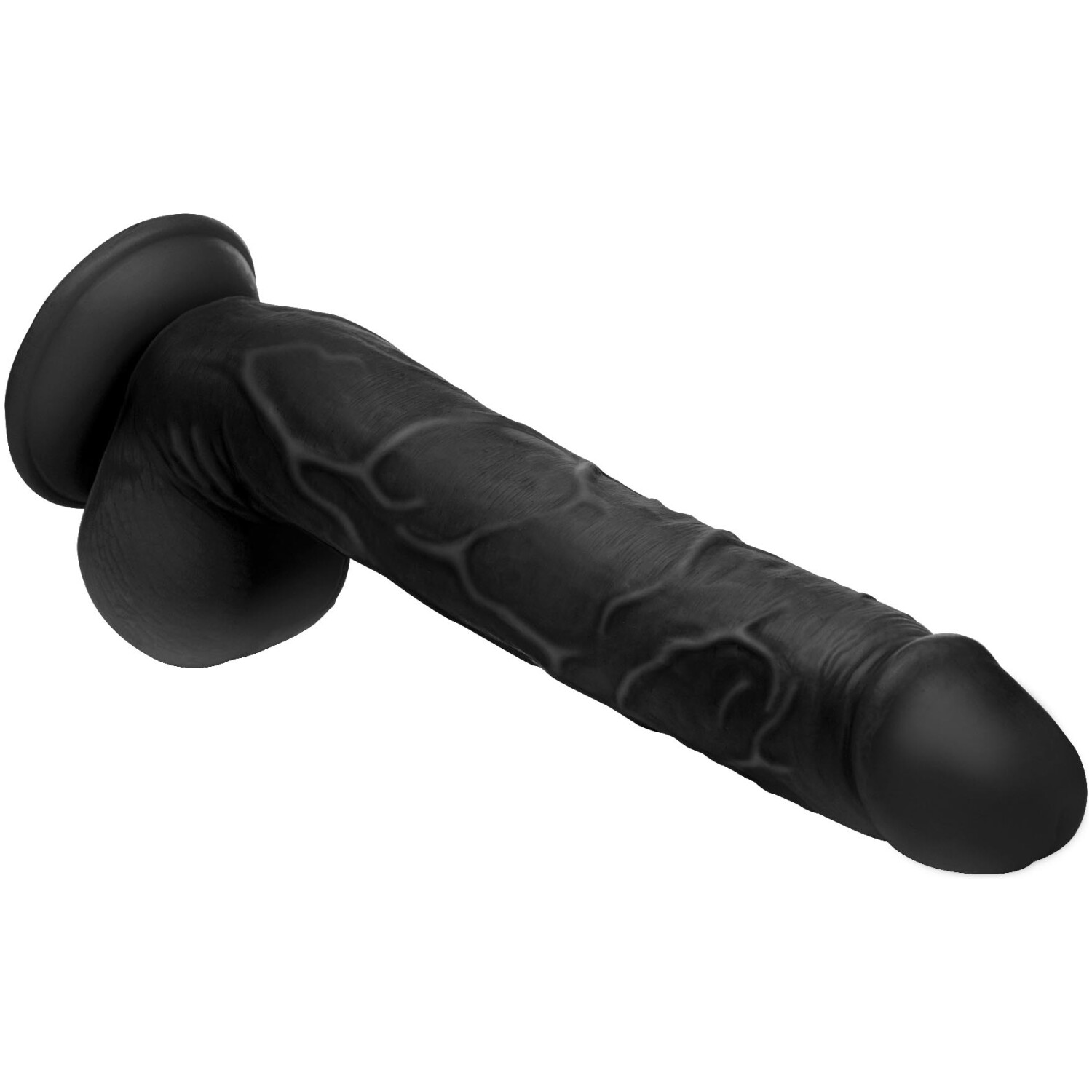 Realistic Black suction non-vibrating dildo 10 inch